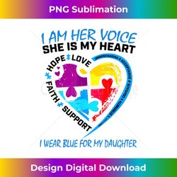 I Am Her Voice She Is My Heart Autism Mom Autistic Daughter - Classic Sublimation PNG File - Striking & Memorable Impressions