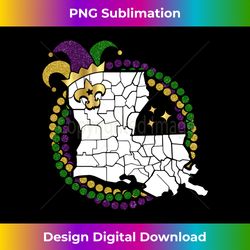 Mardi Gras  Louisiana Jester Beads Fleur - Innovative PNG Sublimation Design - Access the Spectrum of Sublimation Artistry