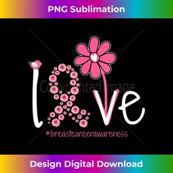 LOVE Sunflower Pink Ribbon Breast Cancer Awareness s - Innovative PNG Sublimation Design - Infuse Everyday with a Celebratory Spirit