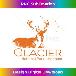glacier national park montana elk deer graphic - sleek sublimation png download - customize with flair