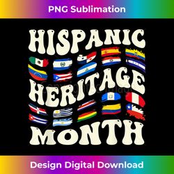 Hispanic Heritage Month Latino Countries Groovy Flag - Luxe Sublimation PNG Download - Craft with Boldness and Assurance