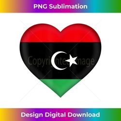 I Love Libya  Libyan Flag Heart Outfit - Bespoke Sublimation Digital File - Channel Your Creative Rebel