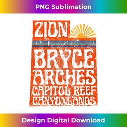 s Utah National Parks Zion Arches Bryce Canyonlands State Map - Bohemian Sublimation Digital Download - Lively and Captivating Visuals