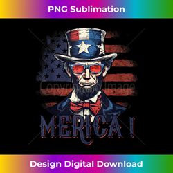Abraham Lincoln 4th Of July Merica American Flag - Eco-Friendly Sublimation PNG Download - Immerse in Creativity with Every Design