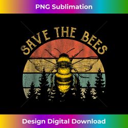 Save The Bees Retro Vintage Climate Change Earth Day - Innovative PNG Sublimation Design - Craft with Boldness and Assurance