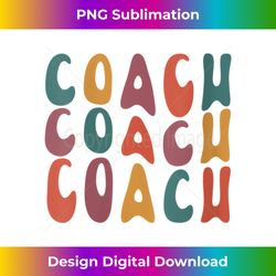 s Coach Groovy Retro Colorful Design Coaching - Vibrant Sublimation Digital Download - Immerse in Creativity with Every Design