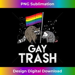 Gay Trash Raccoon Opossum LGBTQ Pride Flag - Innovative PNG Sublimation Design - Ideal for Imaginative Endeavors