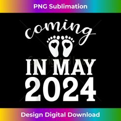New Baby Coming in May2024 pregnancy announcement - Eco-Friendly Sublimation PNG Download - Elevate Your Style with Intricate Details