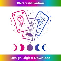 Bi Pride Bisexual Subtle LGBT Moon Phase Tarot Cards Witch - Edgy Sublimation Digital File - Ideal for Imaginative Endeavors