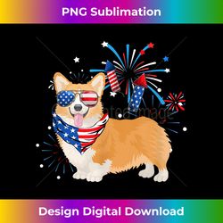 Corgi Dog American Usa Flag 4Th Of July Lover - Sleek Sublimation PNG Download - Crafted for Sublimation Excellence