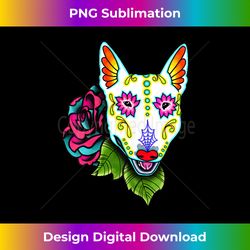 Bull Terrier - Day of the Dead Sugar Skull Dog - Vibrant Sublimation Digital Download - Challenge Creative Boundaries