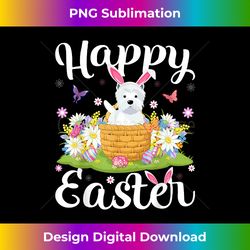 Westie Dog Easter Egg Hunt Floral Westie Easter Sunday - Artisanal Sublimation PNG File - Tailor-Made for Sublimation Craftsmanship
