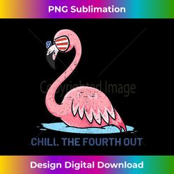 Pink Flamingo 4th Of July Chill The Fourth Out - Classic Sublimation PNG File - Elevate Your Style with Intricate Details