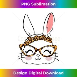 Bunny Easter Leopard Plaid Glasses Easter Cute Bunny Face - Sublimation-Optimized PNG File - Animate Your Creative Concepts