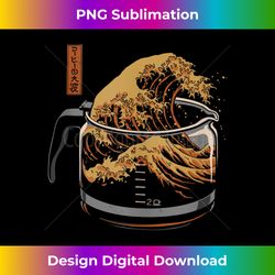 Vintage The Great Wave Of Coffee Start Day With Coffee - Eco-Friendly Sublimation PNG Download - Challenge Creative Boundaries