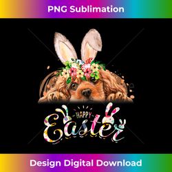 Happy Easter Bunny Cocker Spaniel Lovers with Easter Eggs - Chic Sublimation Digital Download - Challenge Creative Boundaries