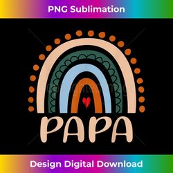 Mens Papa Rainbow, Boho Rainbow Papa, Cool Dad Fathers Day - Vibrant Sublimation Digital Download - Chic, Bold, and Uncompromising