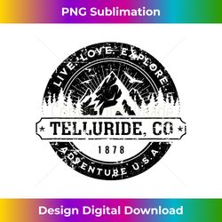 Telluride Colorado Adventure USA Distressed Style Design - Innovative PNG Sublimation Design - Craft with Boldness and Assurance