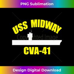 USS Midway CVA-41 Aircraft Carrier Veteran Day Father Day - Futuristic PNG Sublimation File - Ideal for Imaginative Endeavors
