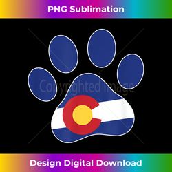 COLORADO PAW PRINT DOG CASHIRT STATE FLAG NATIVE GIFT IDEA - Sophisticated PNG Sublimation File - Elevate Your Style with Intricate Details