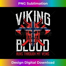 Viking Blood Skull Norwegian Flag Pride Norway - Urban Sublimation PNG Design - Animate Your Creative Concepts
