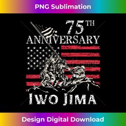 75th Anniversary Iwo Jima WWII Veteran US Flag Patriotic - Sleek Sublimation PNG Download - Animate Your Creative Concepts