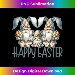 rabbit gnome family motif with bunny ears hats happy easter - bohemian sublimation digital download - pioneer new aesthetic frontiers
