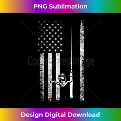 Patriotic American Men Fisherman Hobby USA Flag Fishing - Urban Sublimation PNG Design - Spark Your Artistic Genius