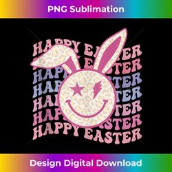 Happy Easter Day Cute Bunny Smile Face Leopard Easter - Urban Sublimation PNG Design - Infuse Everyday with a Celebratory Spirit