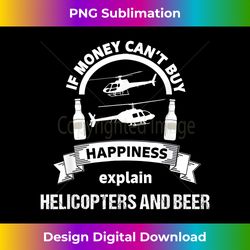 Funny Helicopter Pilot Beer Aviation Flyer Lover Flying - Futuristic PNG Sublimation File - Animate Your Creative Concep