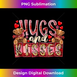 Hugs And Kisses With Bear Toys Valentine's Day Love Couples - Classic Sublimation PNG File - Channel Your Creative Rebel