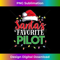 Santa's Favorite Pilot Christmas Funny Xmas Pilot - Sleek Sublimation PNG Download - Chic, Bold, and Uncompromising