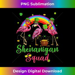 s Shenanigan Squad Irish Flamingo Leprechaun St Patrick's Day - Contemporary PNG Sublimation Design - Striking & Memorab