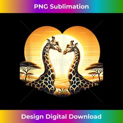 Giraffe Heart Valentines Day Funny giraffe Couple - Vibrant Sublimation Digital Download - Craft with Boldness and Assur