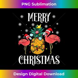 Merry Christmas Pink Flamingo Pineapple Cute Holiday s - Minimalist Sublimation Digital File - Immerse in Creativity wit