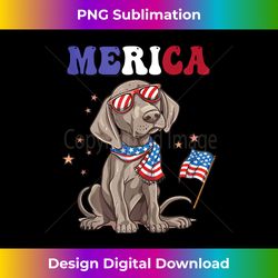 Merica Weimaraner Dog 4th Of July Tank Top - Contemporary PNG Sublimation Design - Elevate Your Style with Intricate Det