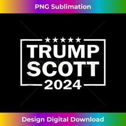 Trump Scott 2024 For President VP USA Election Patriotic Tank Top - Classic Sublimation PNG File - Enhance Your Art with