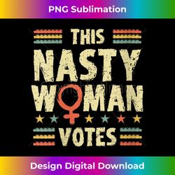Womens Kamala Harris VP 2020 This Nasty Woman Votes Feminist Retro V-Neck - Edgy Sublimation Digital File - Animate Your