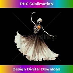 Dancing Skeleton Ballerina Ballet Dance Halloween Women Girl - Contemporary PNG Sublimation Design - Elevate Your Style