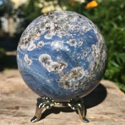 Tengizite Sphere 57 mm Shaitanite Blue Stone Ball Dragon Glass Mineral Sphere by UralMountansFinds