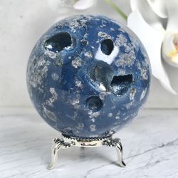Tengizite Sphere 51 mm Shaitanite Mineral Blue Stone Ball Dragon Glass by UralMountainsFinds