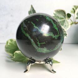 Uvarovite Sphere 57 mm Uvarovite Garnet Mineral Sphere Uvarovite Ball Rare Stone by UralMountansFinds