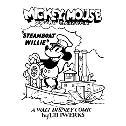 Mickey Mouse Sound Cartoon Steamboat Willie SVG