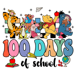 Pooh And Friends 100th Days Of School PNG
