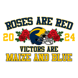 Roses Are Red Victors Are Maize And Blue Michigan SVG