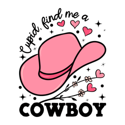 Cupid Find Me A Cowboy Valentine SVG