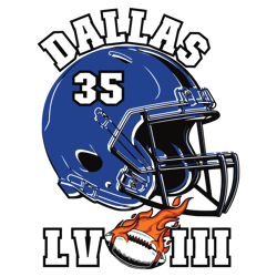 Super Bowl Lviii Dallas Football Helmet SVG