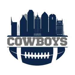 Nfl Cowboys Football Skyline SVG