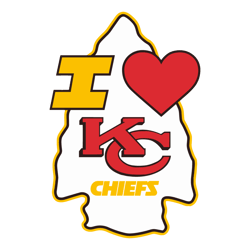 I Love Kc Chiefs Happy Valentines Day Football SVG