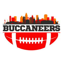 Nfl Buccaneers Football Skyline SVG